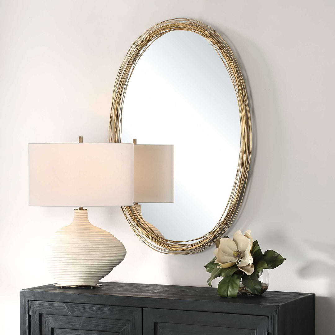 American Home Furniture Uttermost Gillian Oval Mirror