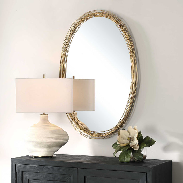 American Home Furniture Uttermost Gillian Oval Mirror