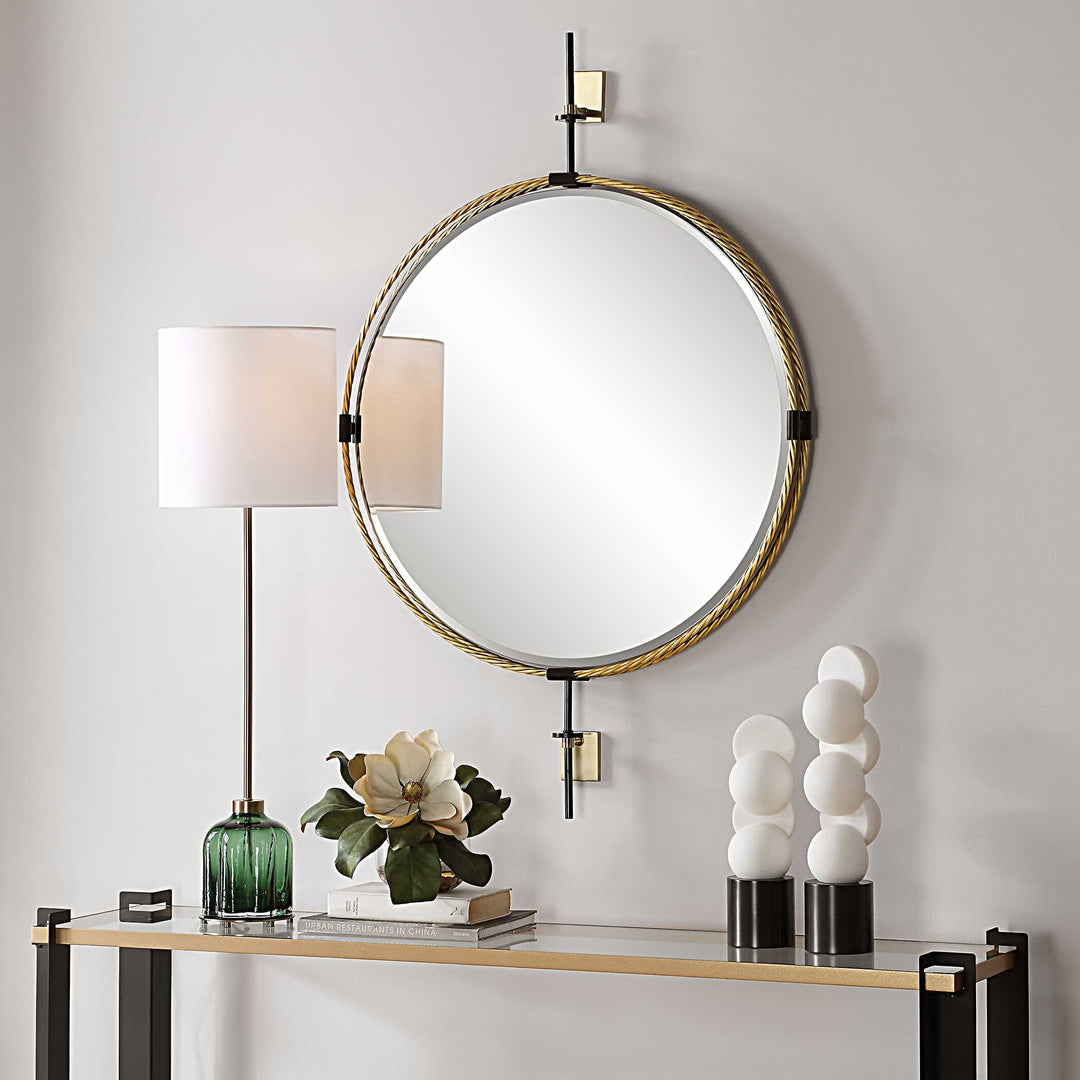 American Home Furniture Uttermost Guardrail Round Mirror
