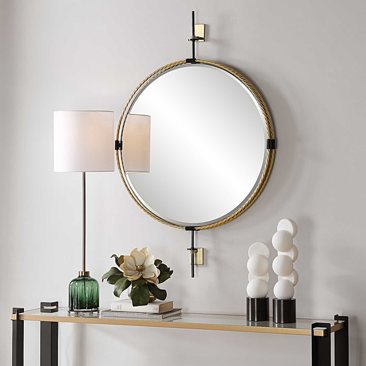 American Home Furniture Uttermost Guardrail Round Mirror