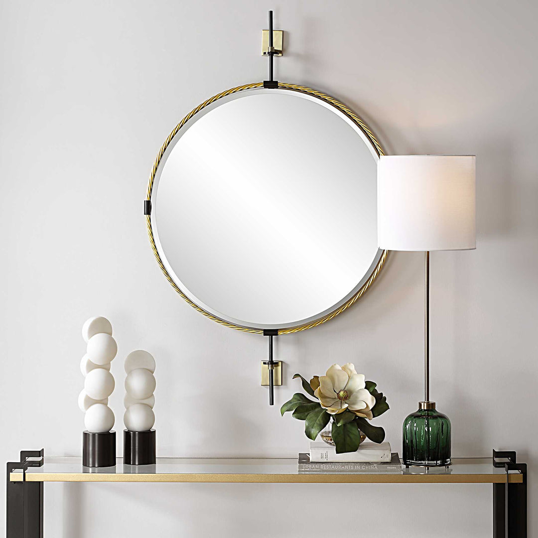 American Home Furniture Uttermost Guardrail Round Mirror