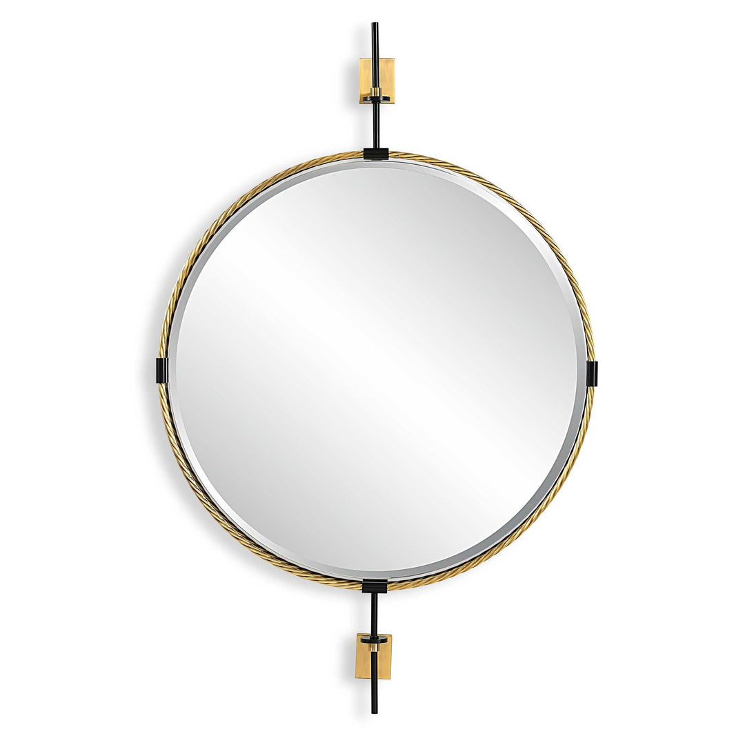 Guardrail Round Mirror - AmericanHomeFurniture