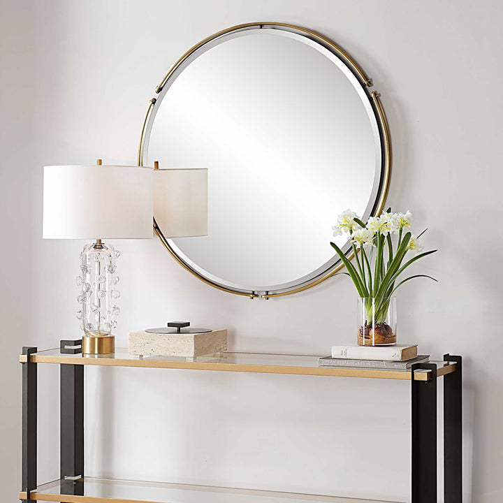 American Home Furniture Uttermost Wesley Round Mirror