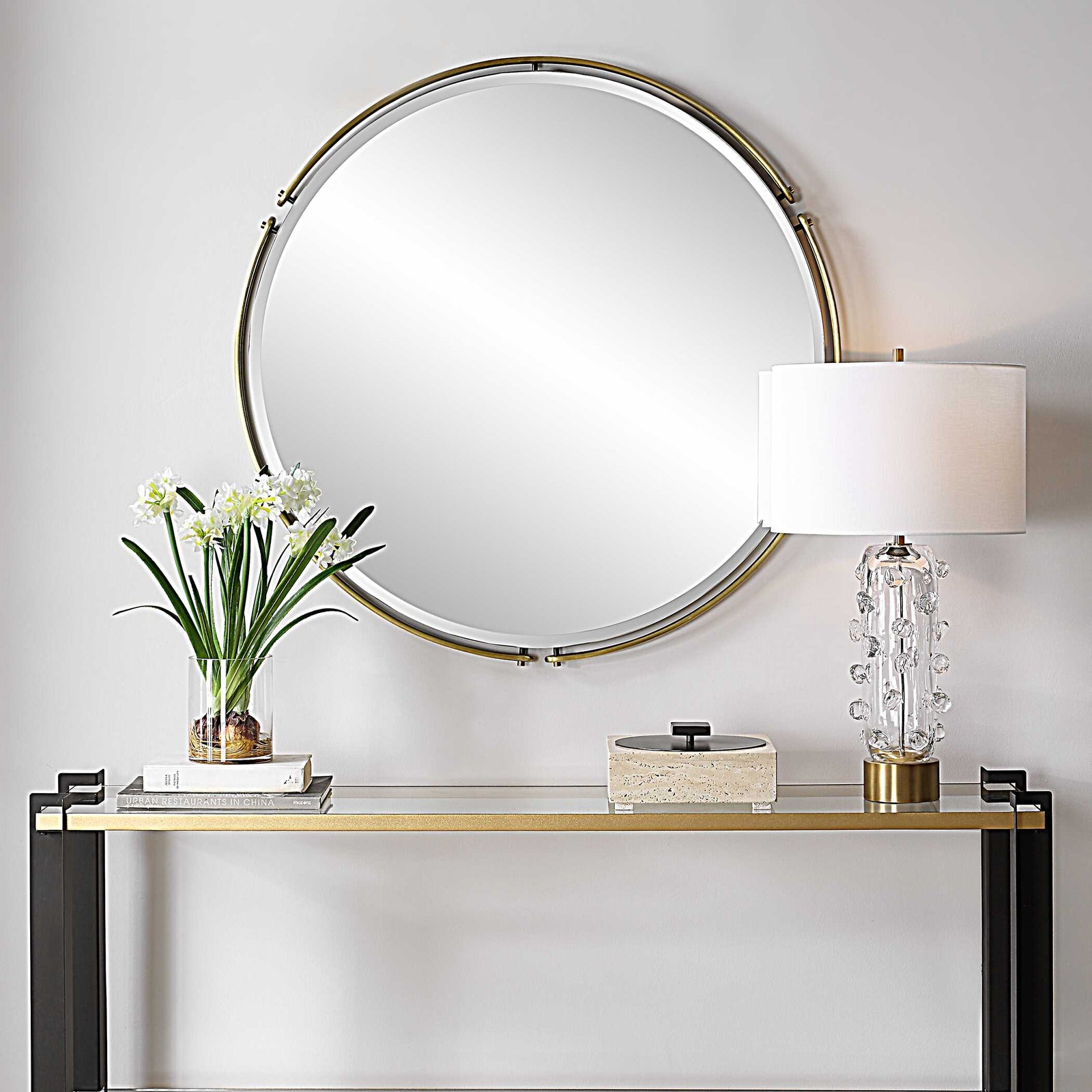 American Home Furniture Uttermost Wesley Round Mirror