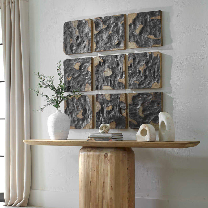 American Home Furniture Uttermost Ignite Wood Wall Decor Set of 9