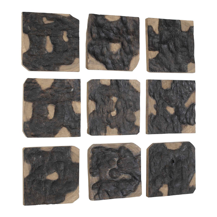 American Home Furniture Uttermost Ignite Wood Wall Decor Set of 9
