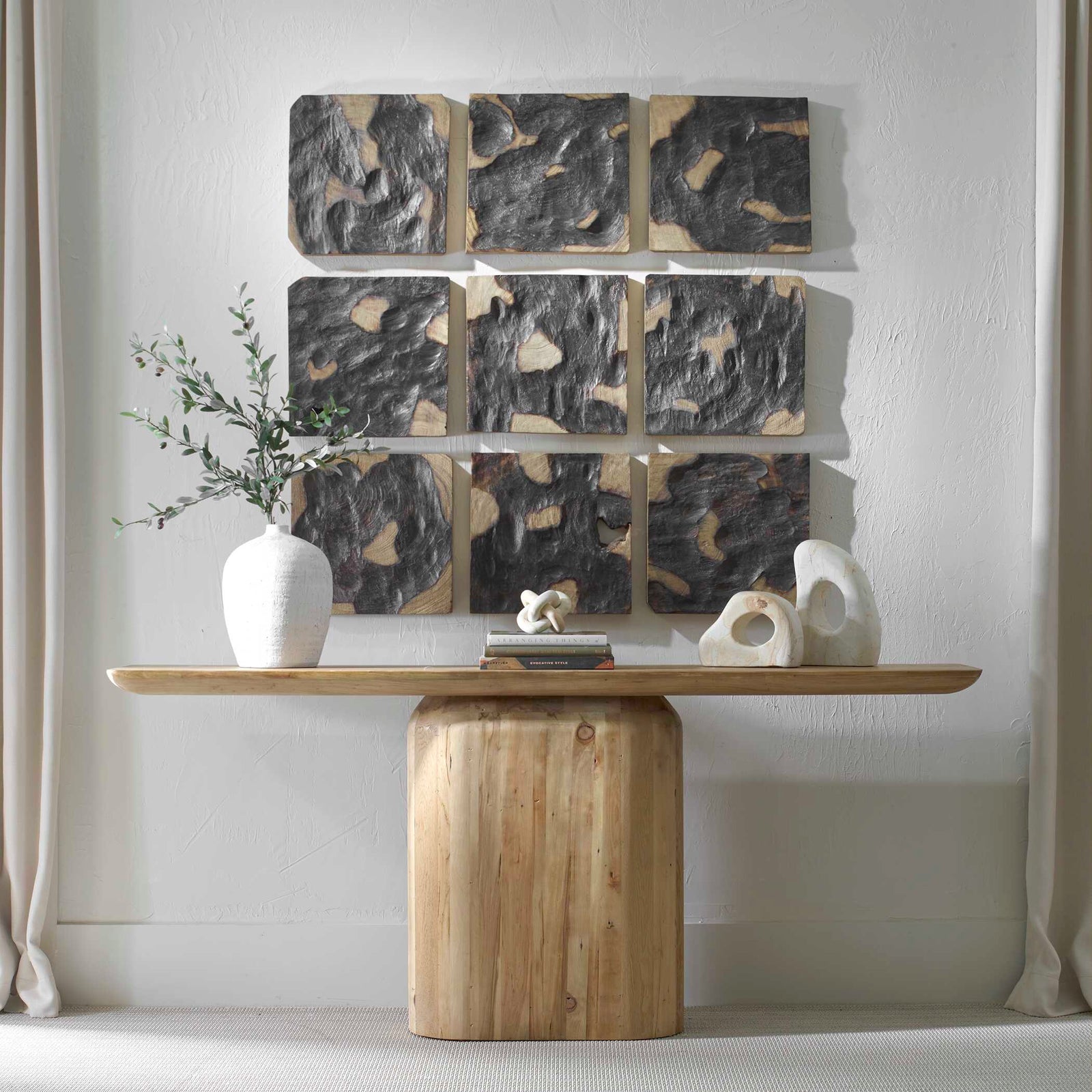 American Home Furniture Uttermost Ignite Wood Wall Decor Set of 9