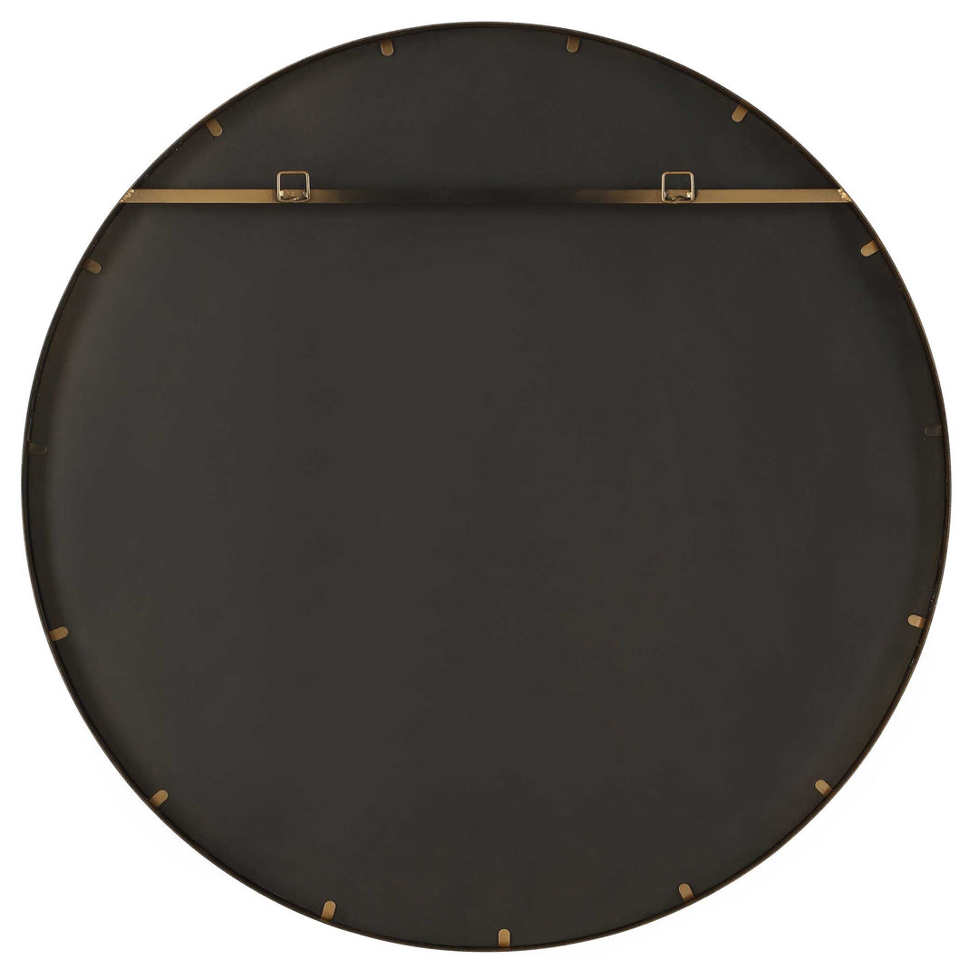 American Home Furniture Uttermost Odeon Shell Inlay Round Mirror