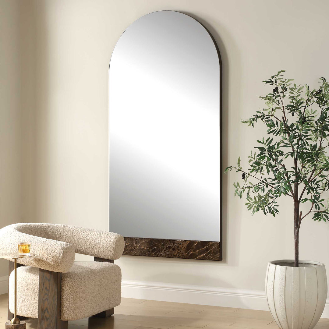 American Home Furniture Uttermost Hanover Marble Arch Mirror