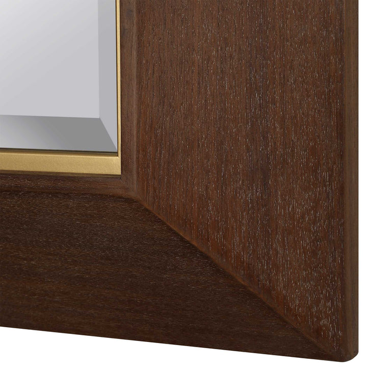American Home Furniture Uttermost Matheson Rectangular Walnut Mirror