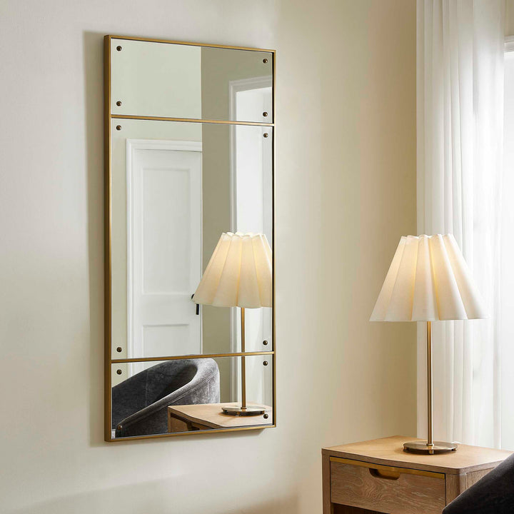 American Home Furniture Uttermost Wrenton Brass Rectangular Mirror