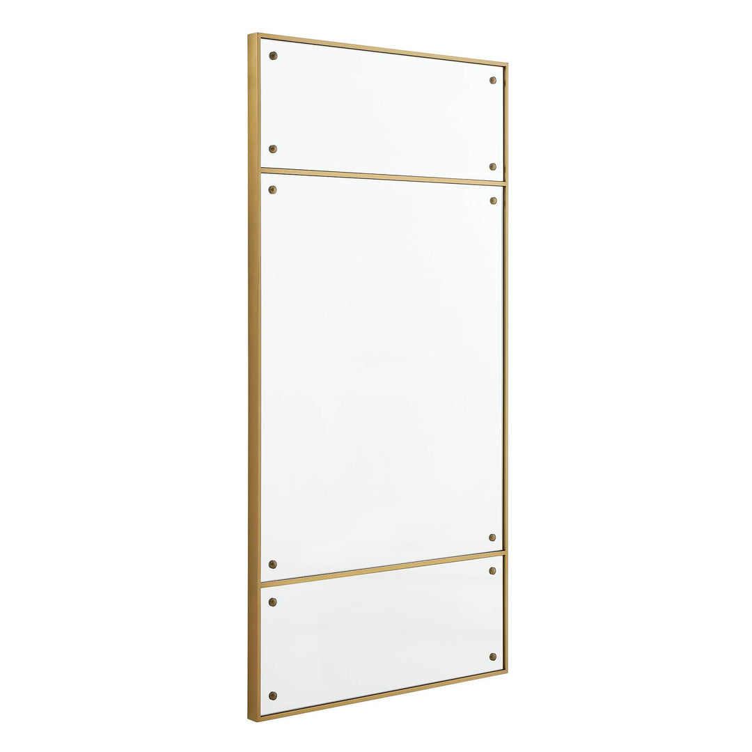 American Home Furniture Uttermost Wrenton Brass Rectangular Mirror