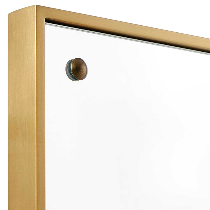 American Home Furniture Uttermost Wrenton Brass Rectangular Mirror