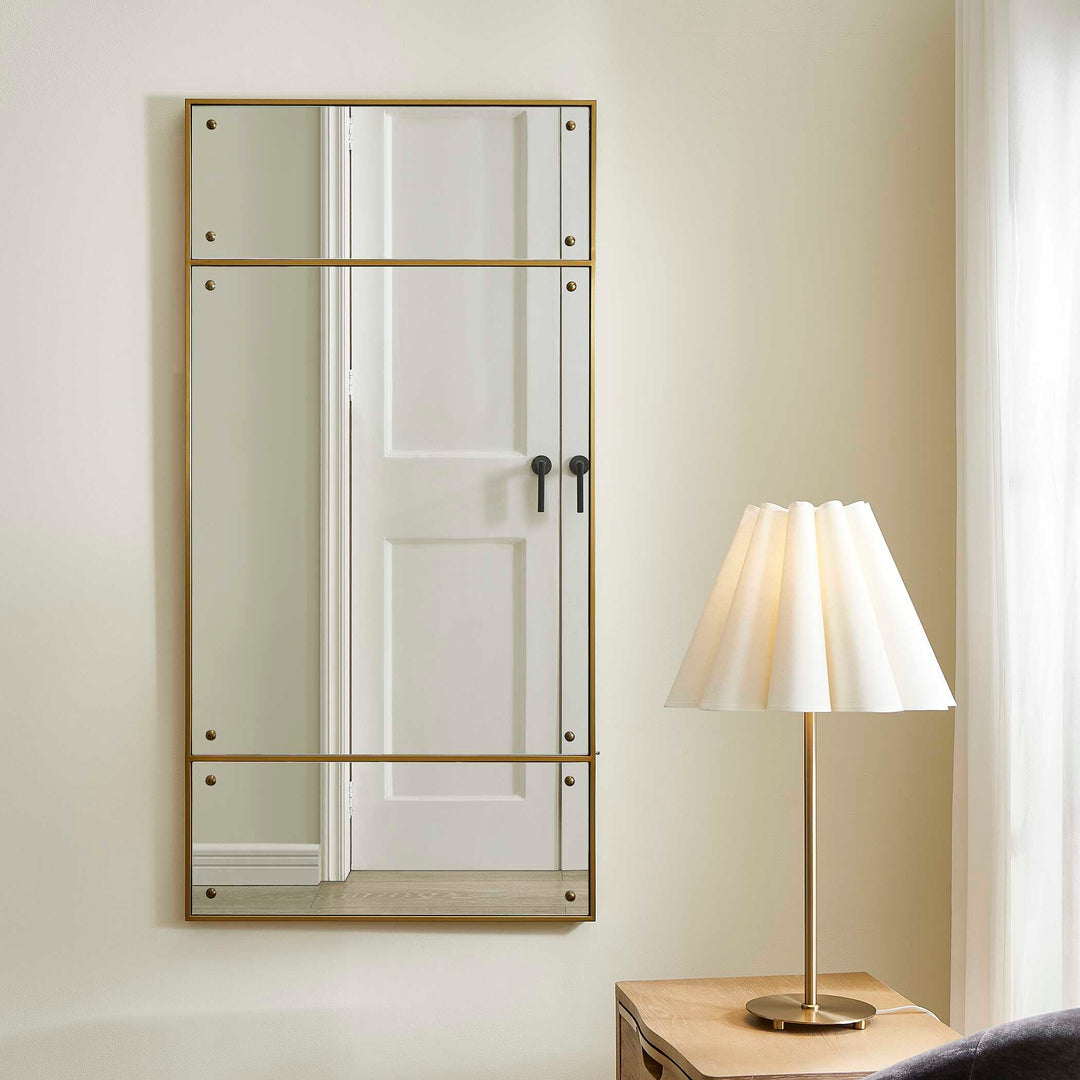 American Home Furniture Uttermost Wrenton Brass Rectangular Mirror