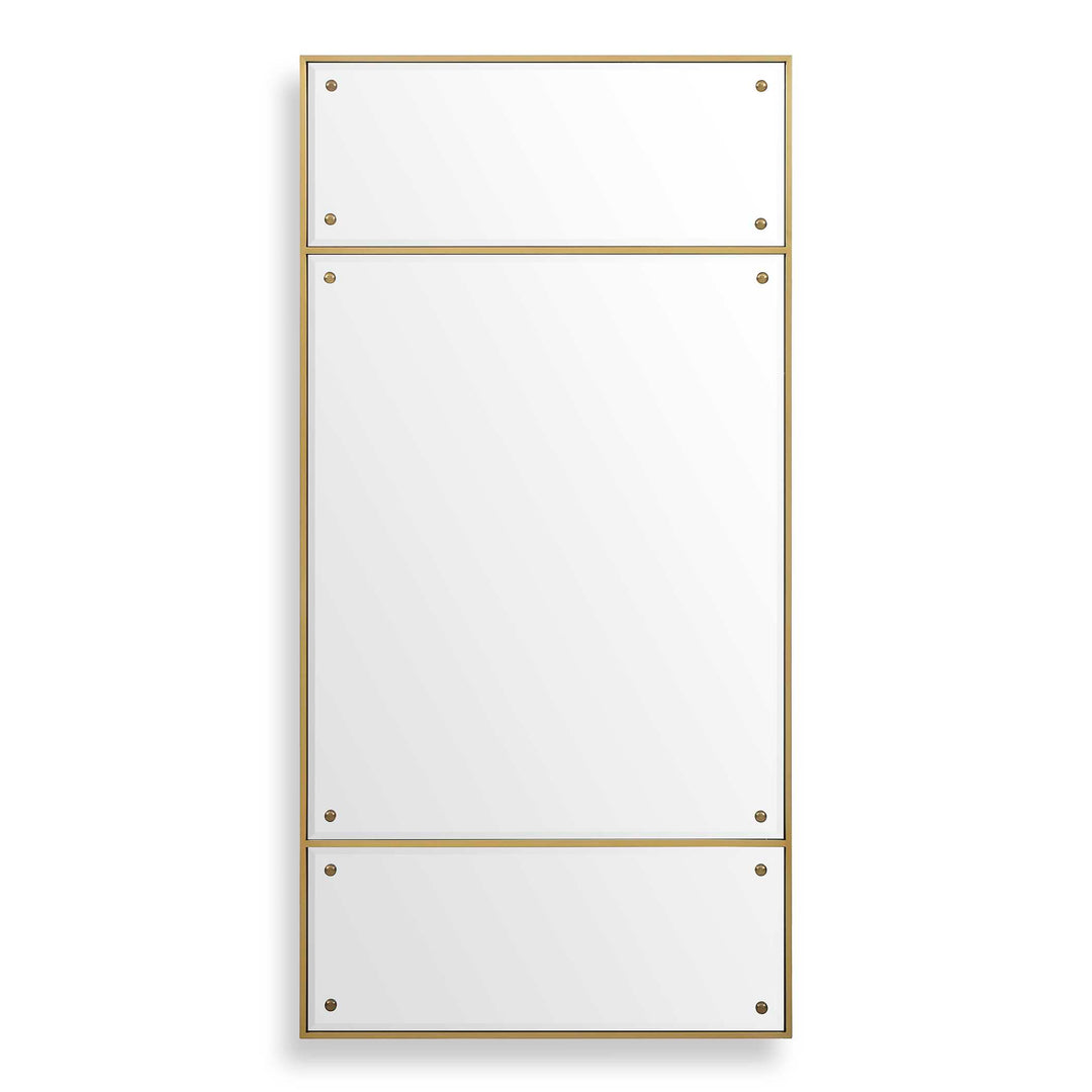 American Home Furniture Uttermost Wrenton Brass Rectangular Mirror