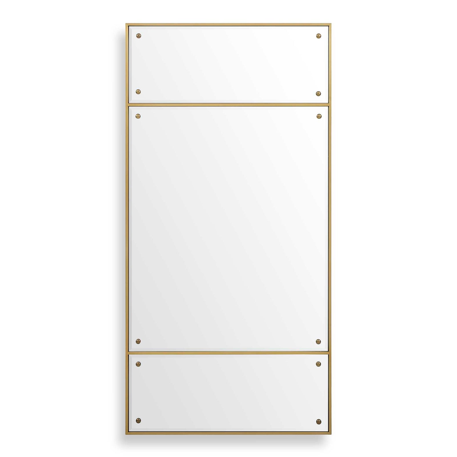 American Home Furniture Uttermost Wrenton Brass Rectangular Mirror