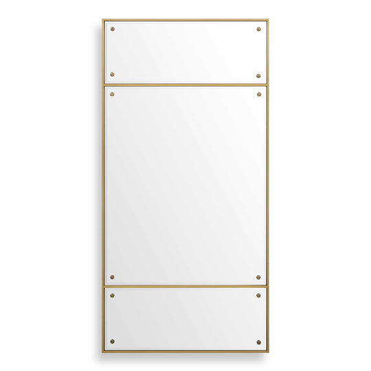 American Home Furniture Uttermost Wrenton Brass Rectangular Mirror
