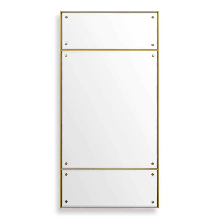 American Home Furniture Uttermost Wrenton Brass Rectangular Mirror