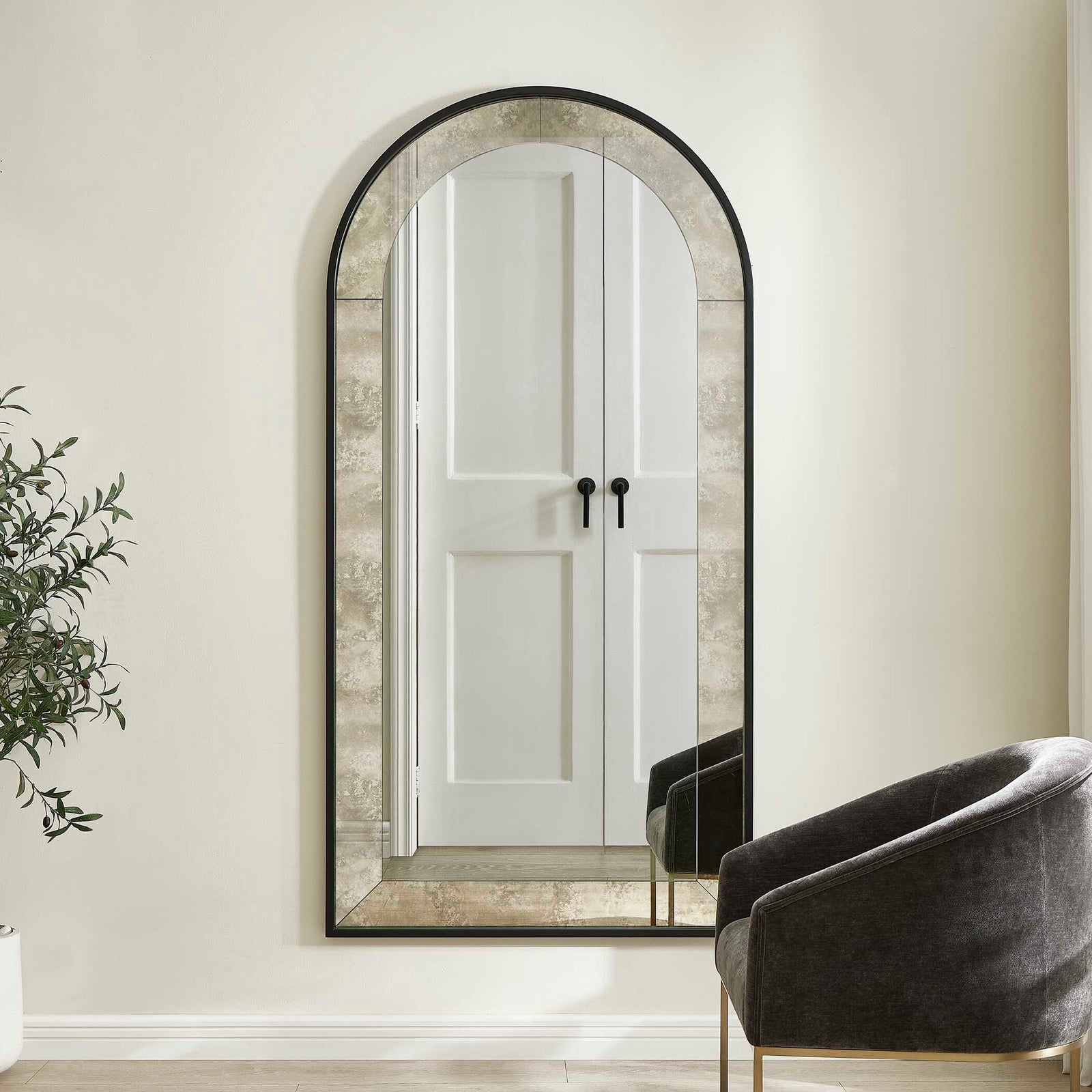 American Home Furniture Uttermost Marlowe Antique Arch Mirror
