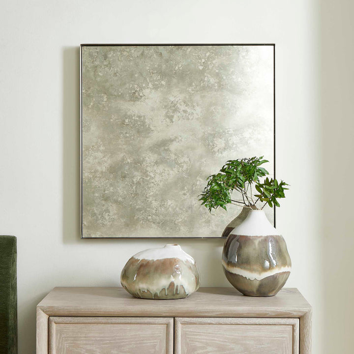 American Home Furniture Uttermost Fredric Square Antique Mirror