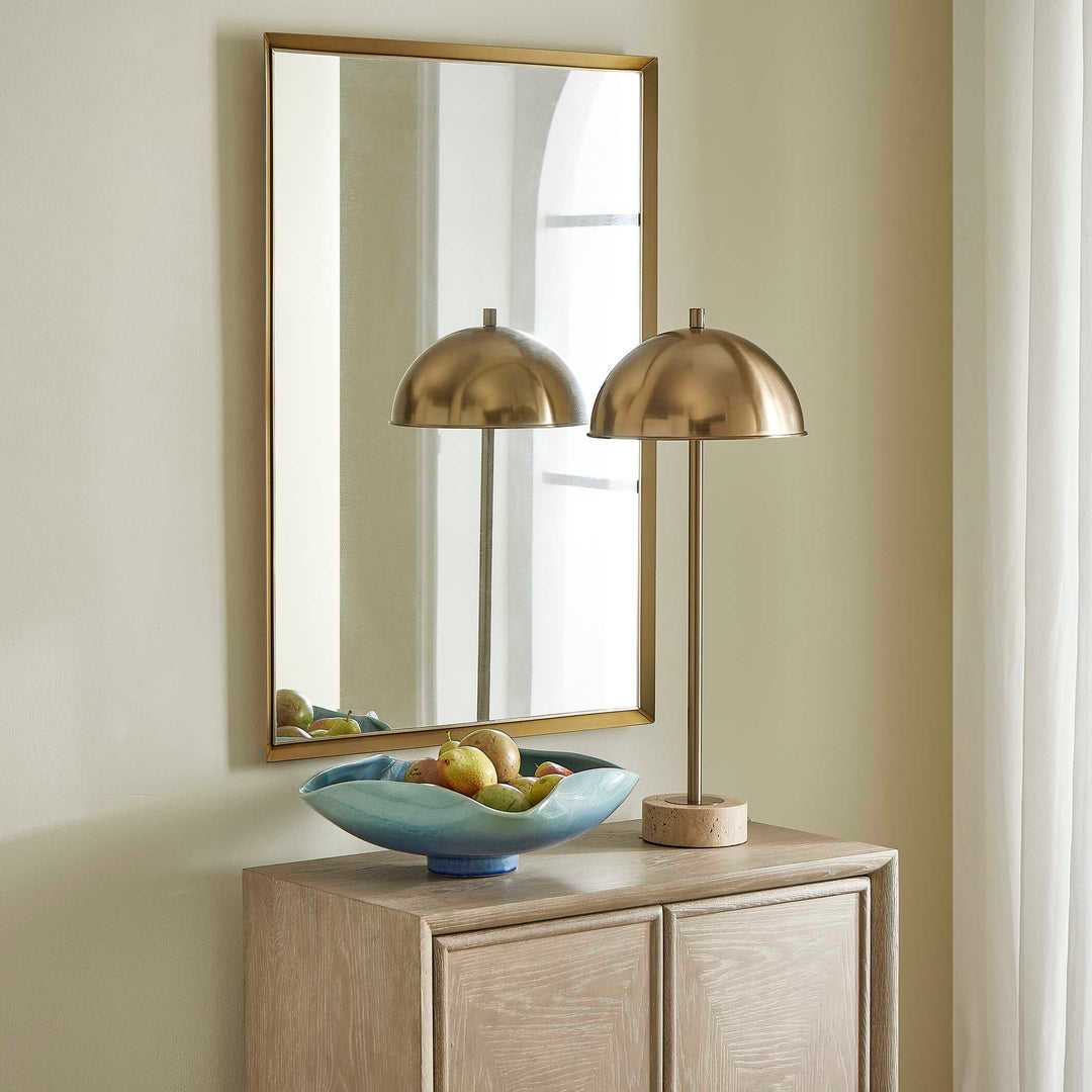 American Home Furniture Uttermost Heisler Brass Mirror