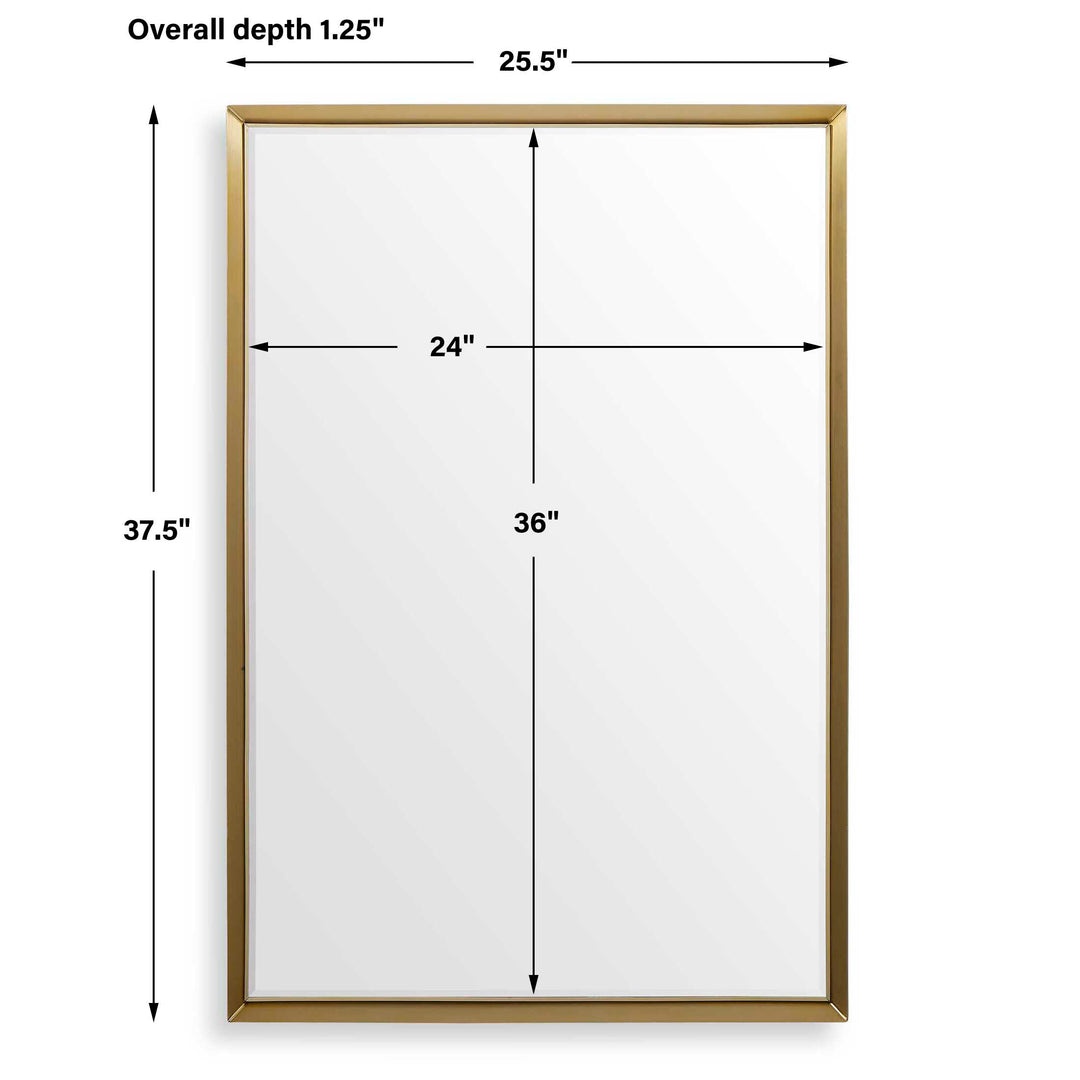 American Home Furniture Uttermost Heisler Brass Mirror