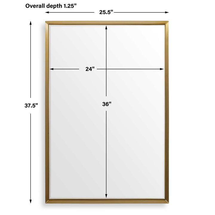 American Home Furniture Uttermost Heisler Brass Mirror