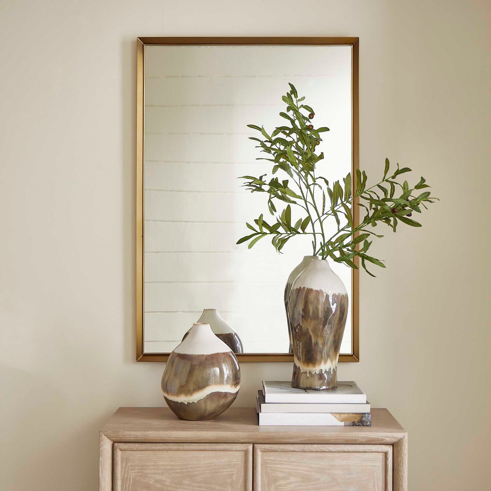 American Home Furniture Uttermost Heisler Brass Mirror