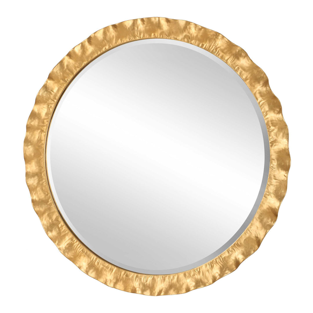 American Home Furniture Uttermost Haya Round Gold Mirror