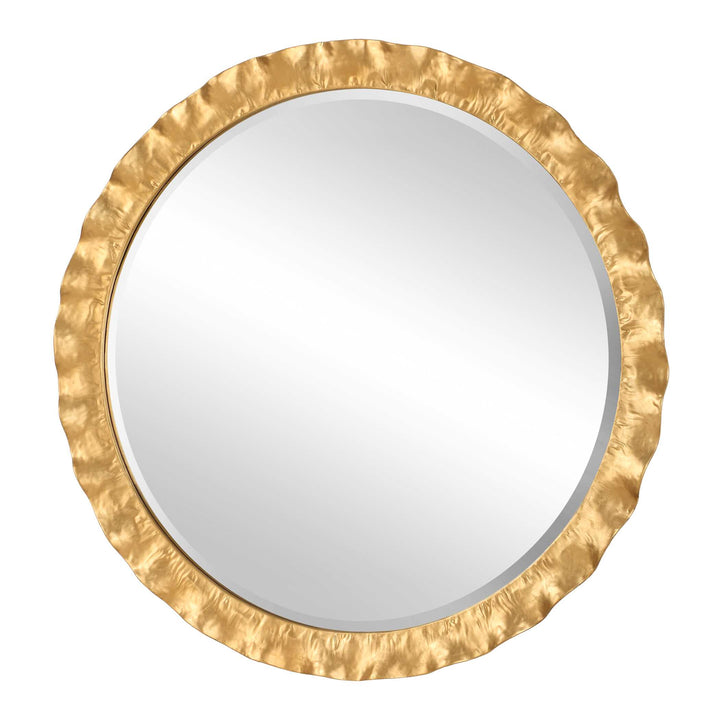 American Home Furniture Uttermost Haya Round Gold Mirror