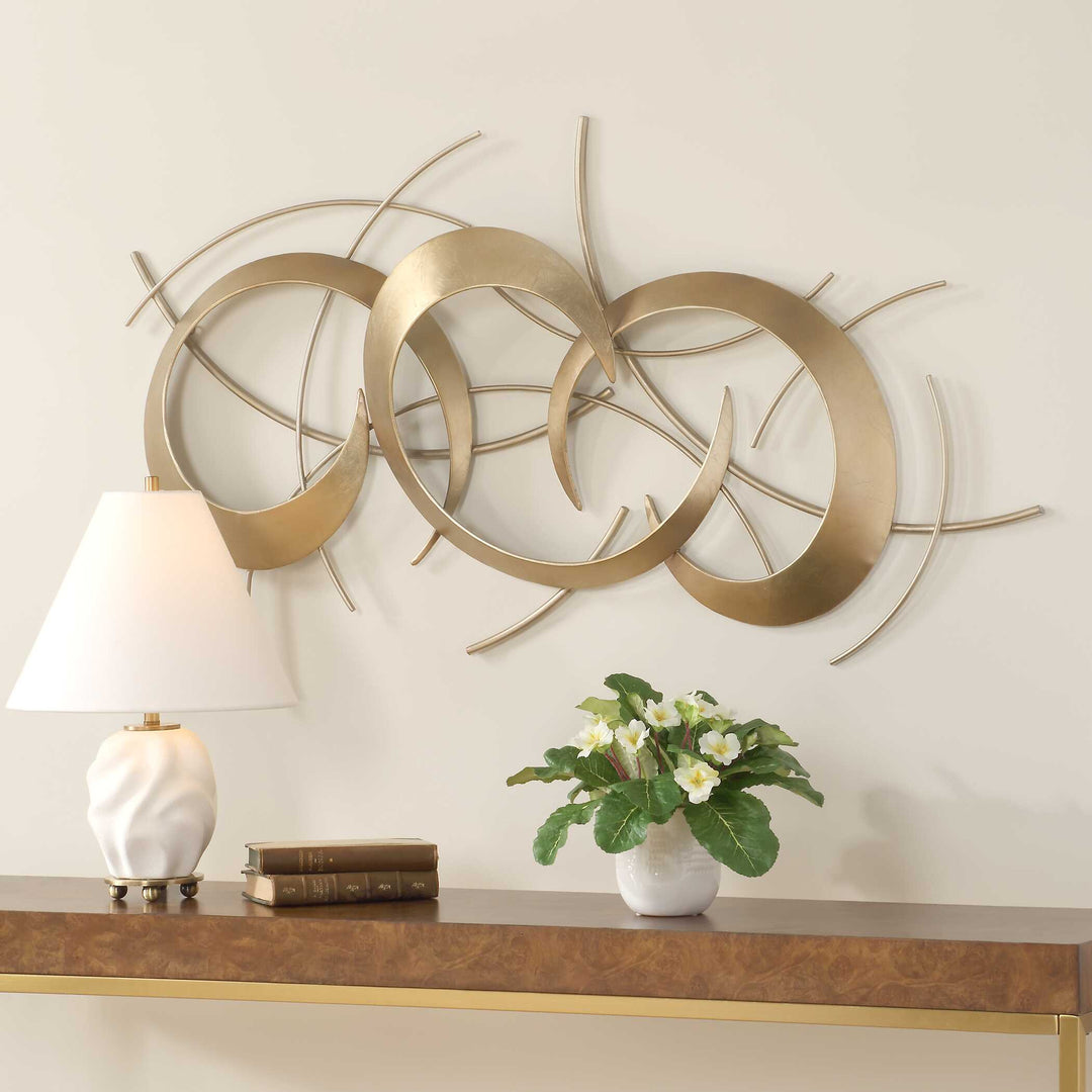 American Home Furniture Uttermost Motivate Gold Wall Art