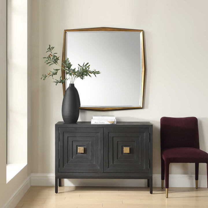 American Home Furniture Uttermost On Point Square Gold Mirror