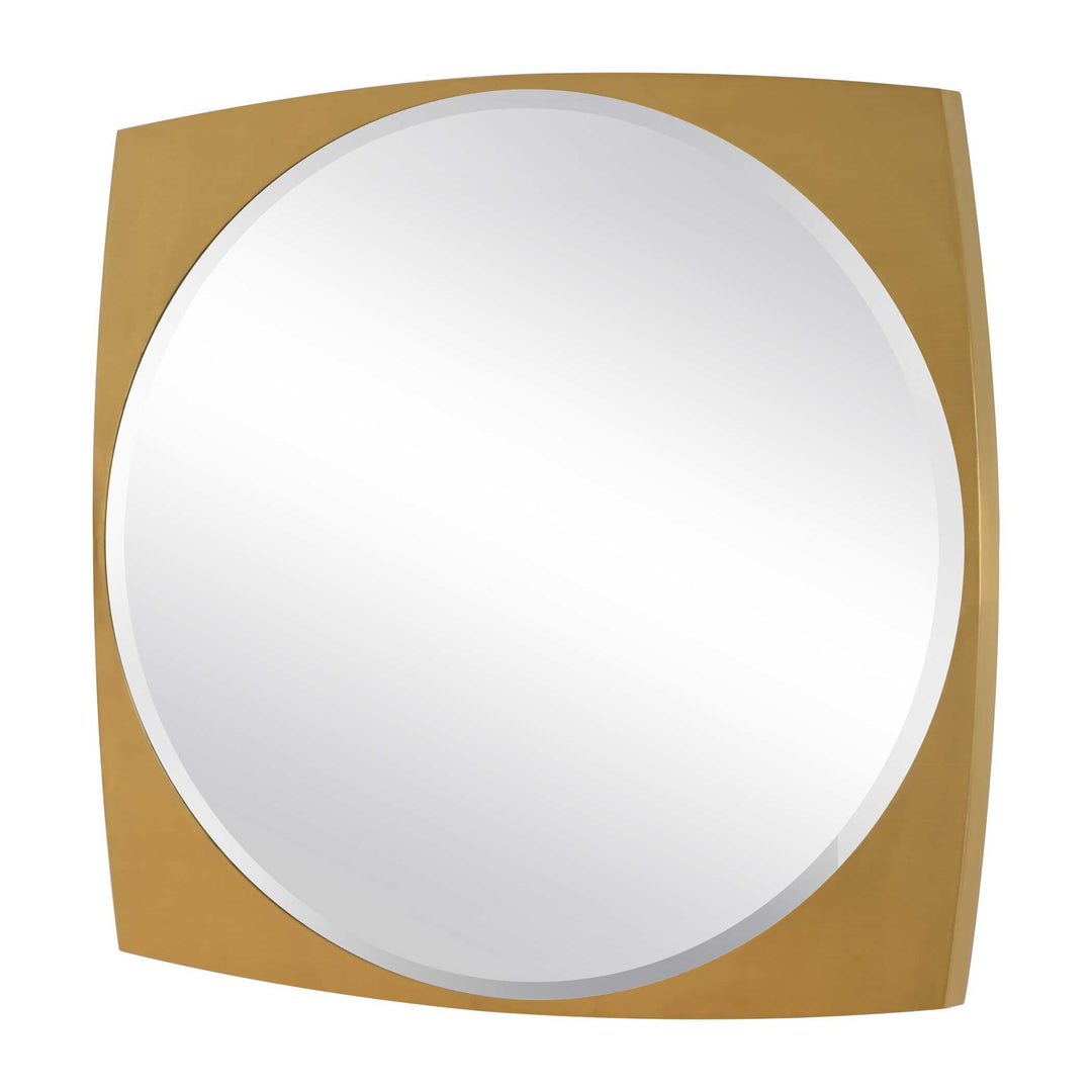American Home Furniture Uttermost Neilia Round Brass Mirror