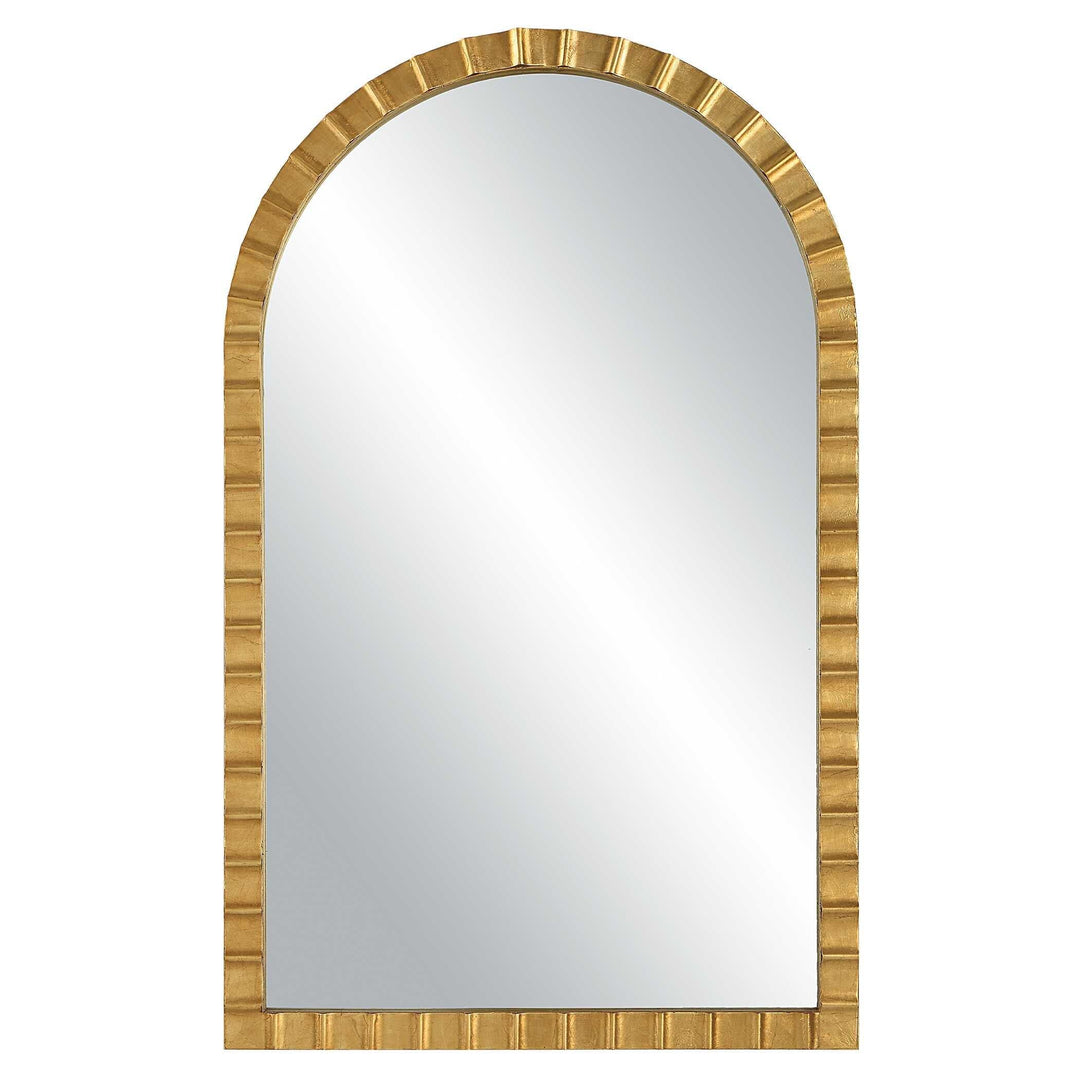 Dandridge Gold Arch Mirror - AmericanHomeFurniture