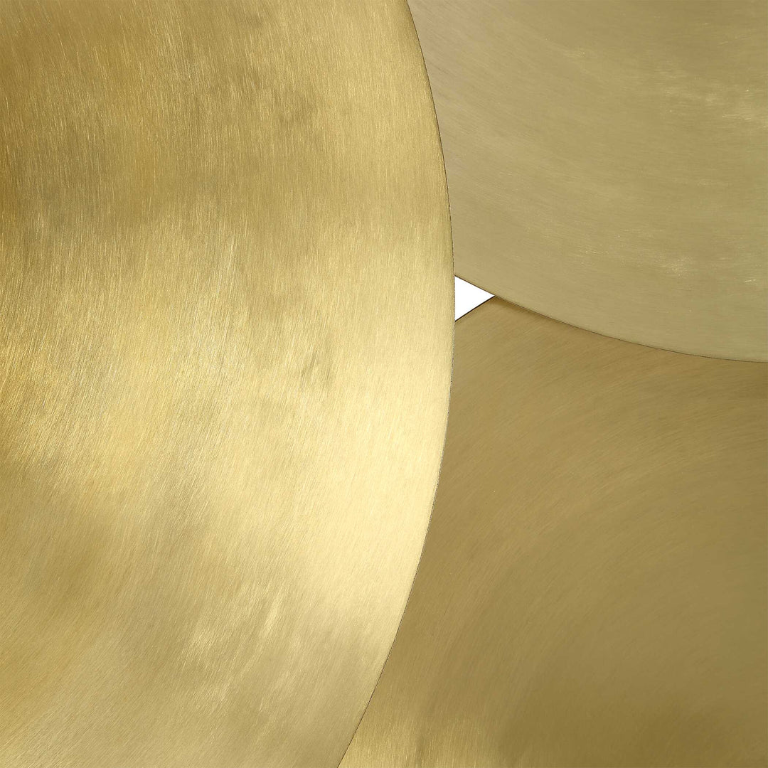 American Home Furniture Uttermost Cymbalic Round Brass Wall Art Set of 3