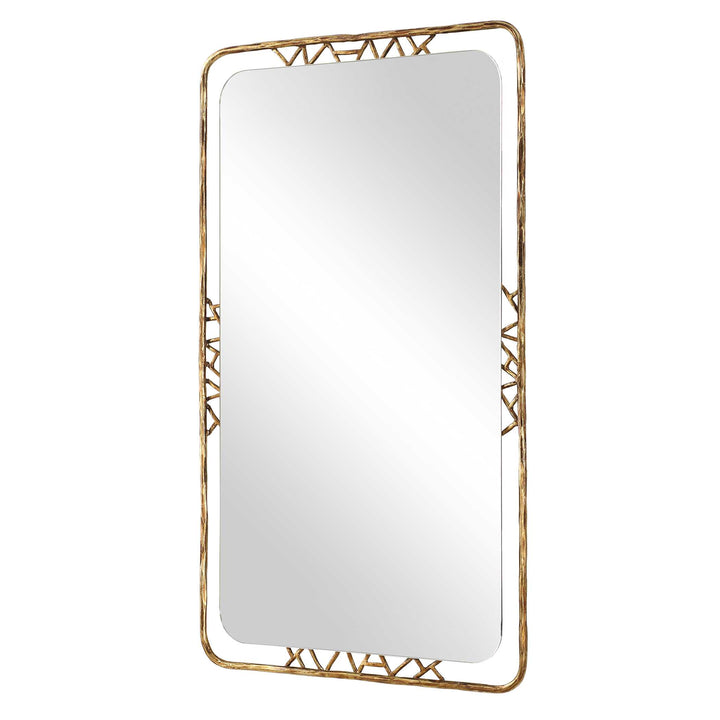 American Home Furniture Uttermost Tahoma Antiqued Gold Mirror