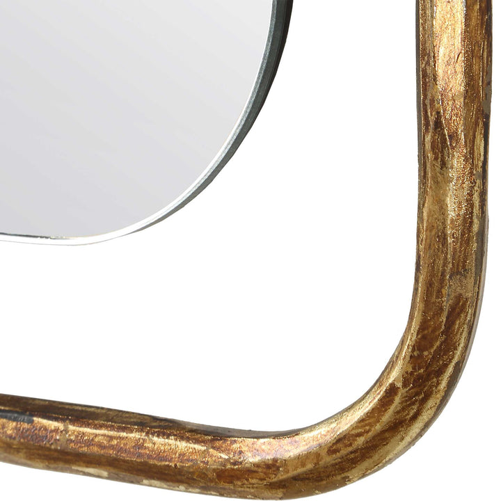 American Home Furniture Uttermost Tahoma Antiqued Gold Mirror