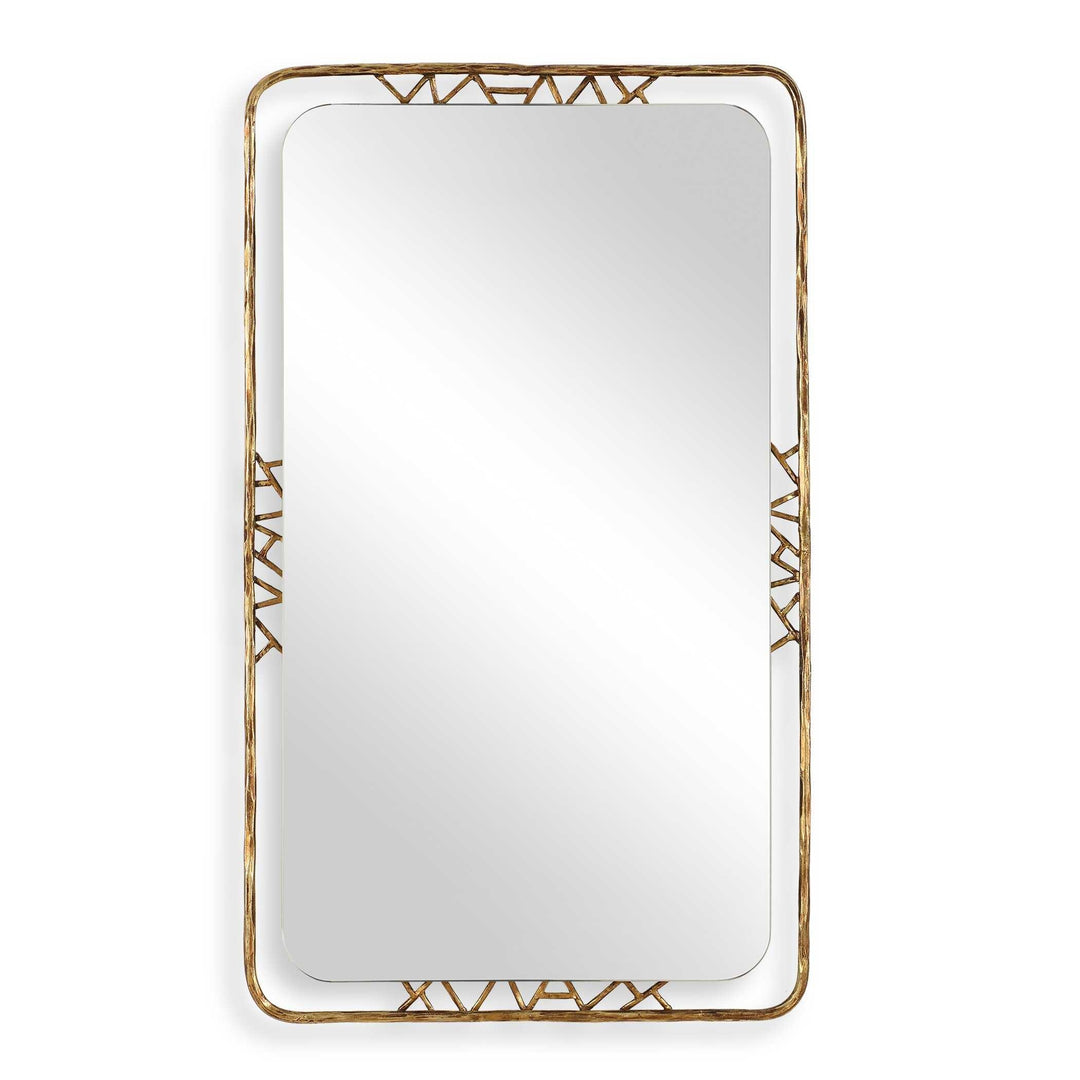 Tahoma Antiqued Gold Mirror - AmericanHomeFurniture