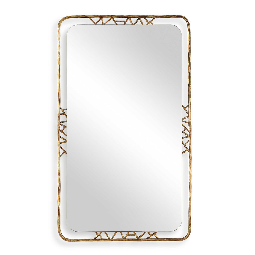 American Home Furniture Uttermost Tahoma Antiqued Gold Mirror