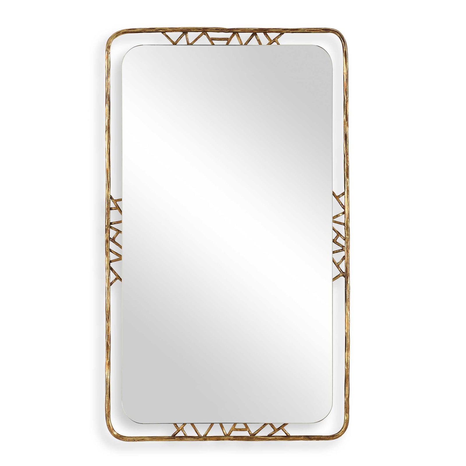 American Home Furniture Uttermost Tahoma Antiqued Gold Mirror