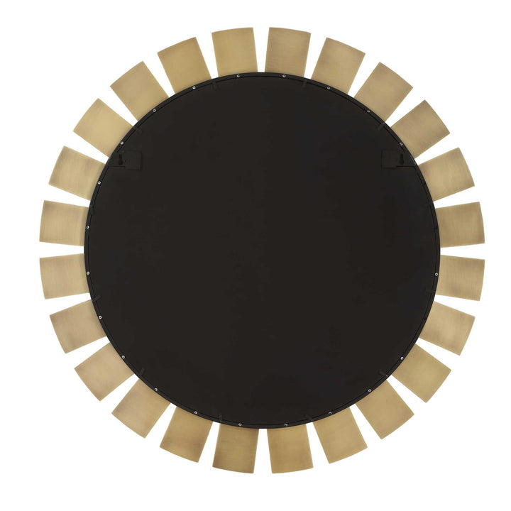American Home Furniture Uttermost Toluca Round Brass Mirror