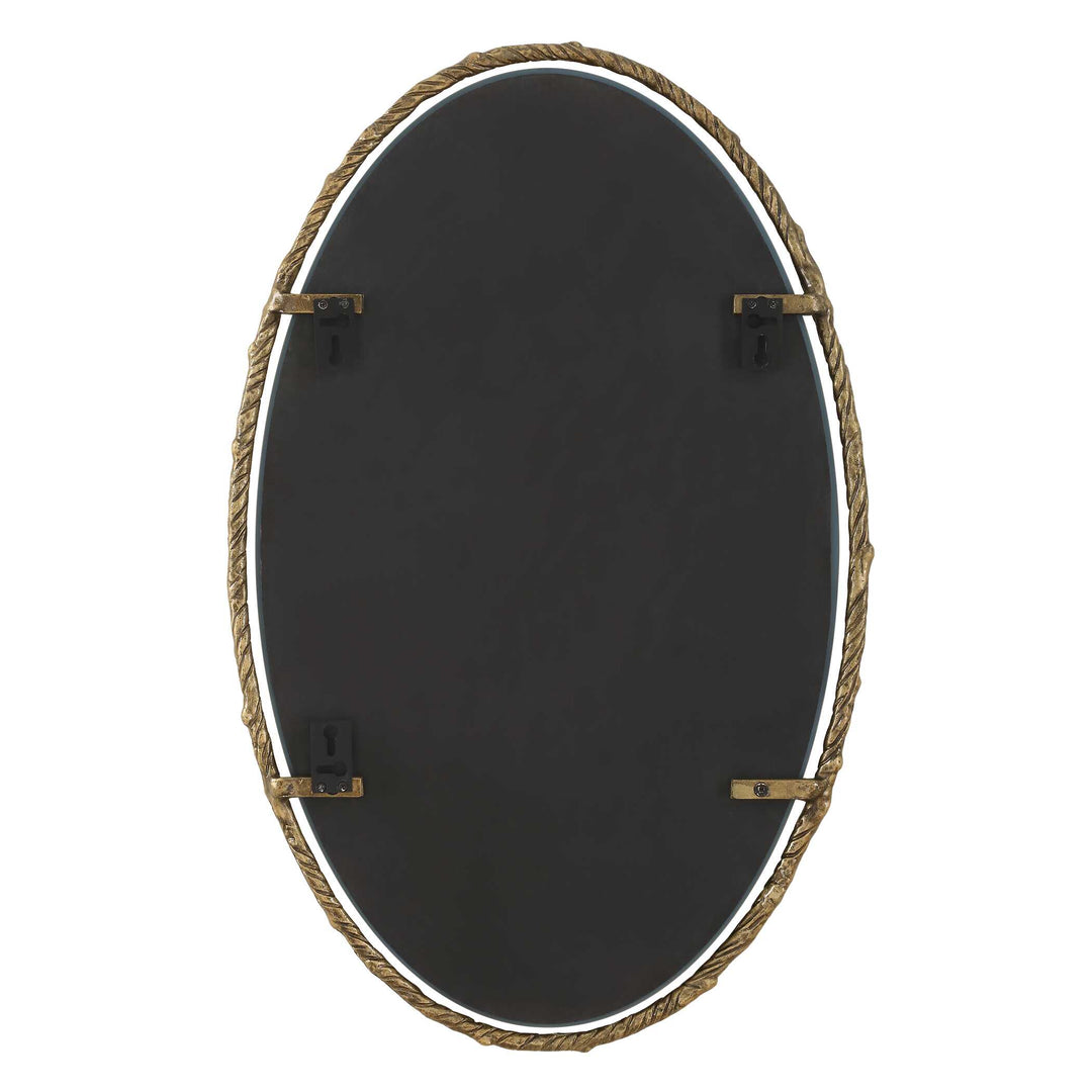 American Home Furniture Uttermost Twisted Branch Oval Mirror