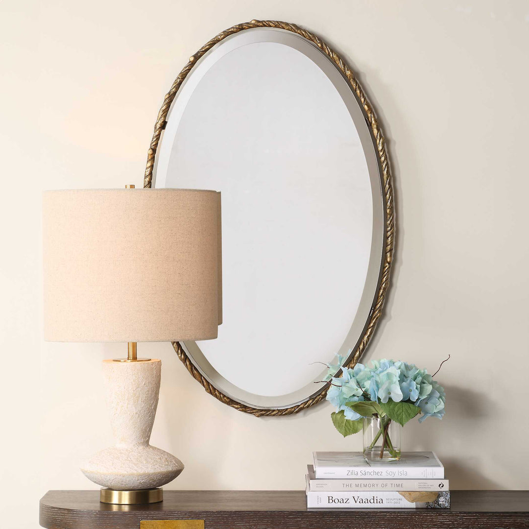 American Home Furniture Uttermost Twisted Branch Oval Mirror