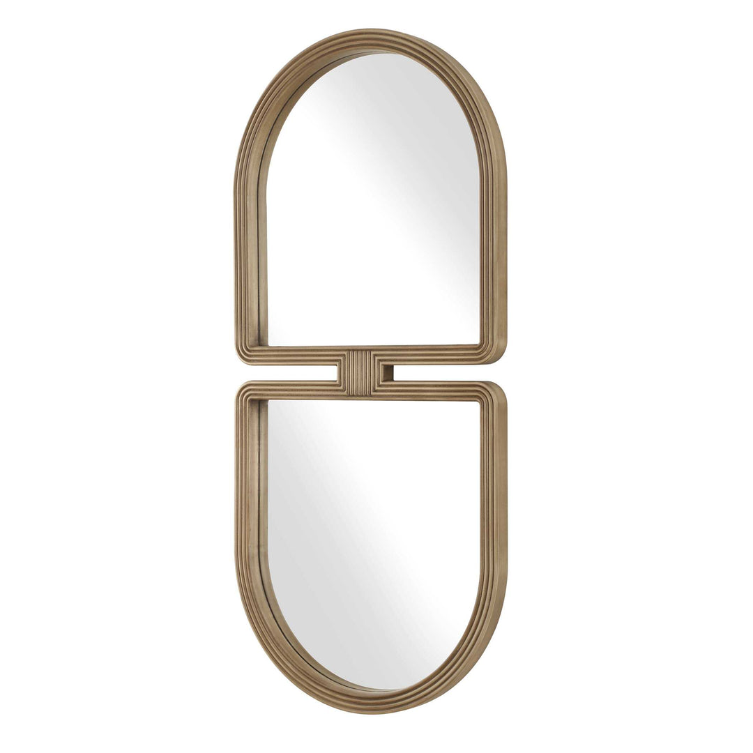 American Home Furniture Uttermost Jacques Art Deco Gold Mirror