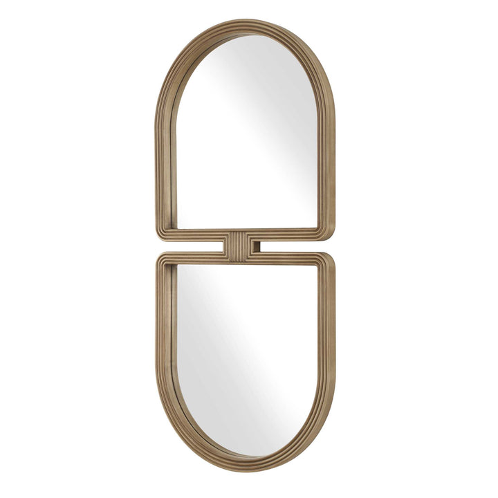 American Home Furniture Uttermost Jacques Art Deco Gold Mirror
