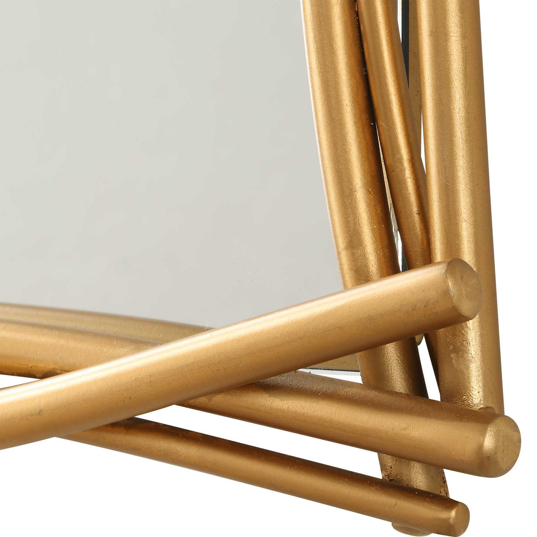 Curved Branches Gold Mirror