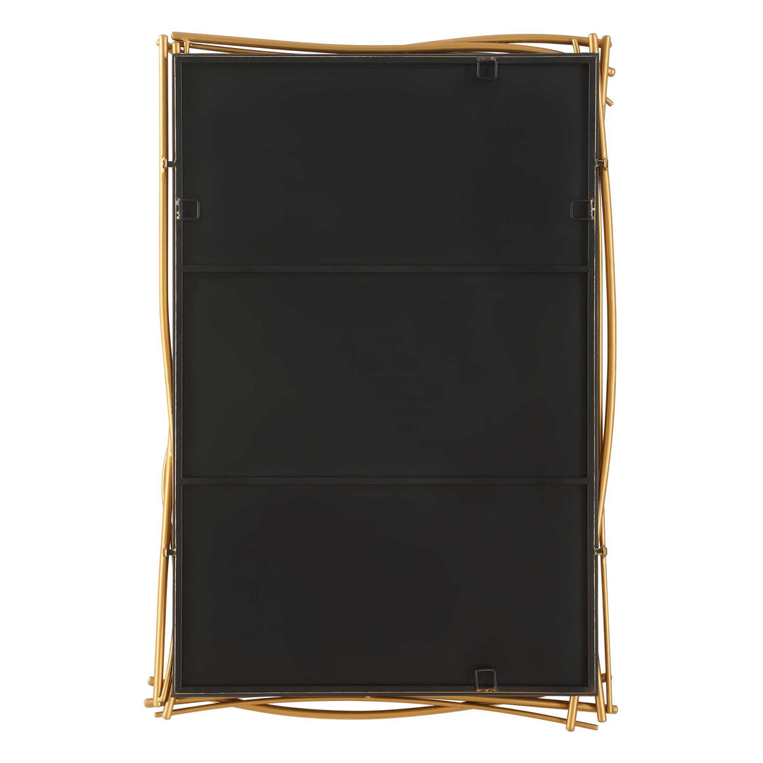 Curved Branches Gold Mirror