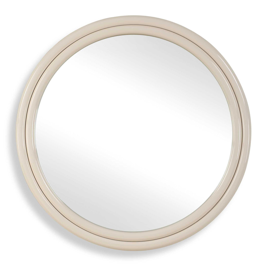 Florian Warm White Round Mirror - AmericanHomeFurniture