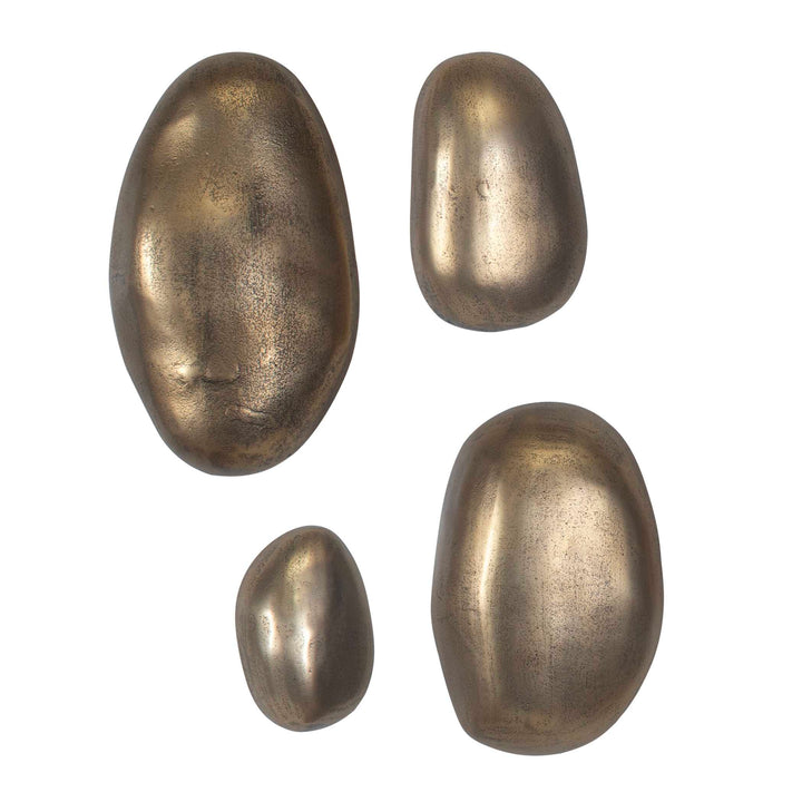 American Home Furniture Uttermost Set In Stone Brass Outdoor Wall Art Set of 4