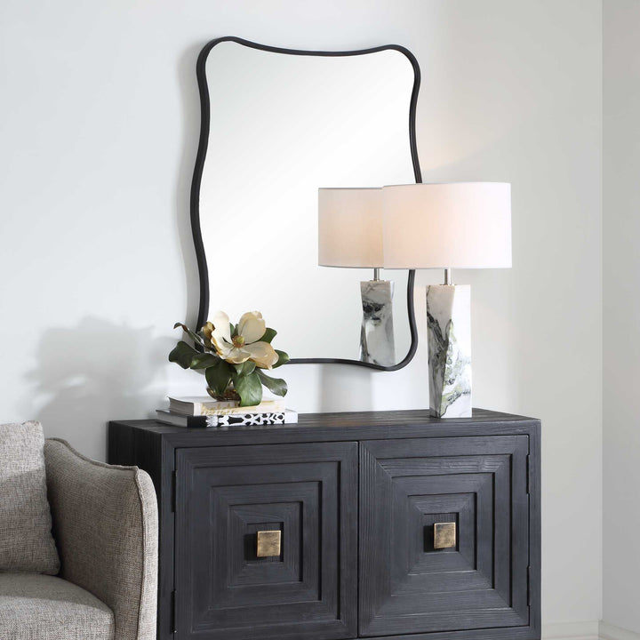 Pavia Black Vanity Mirror
